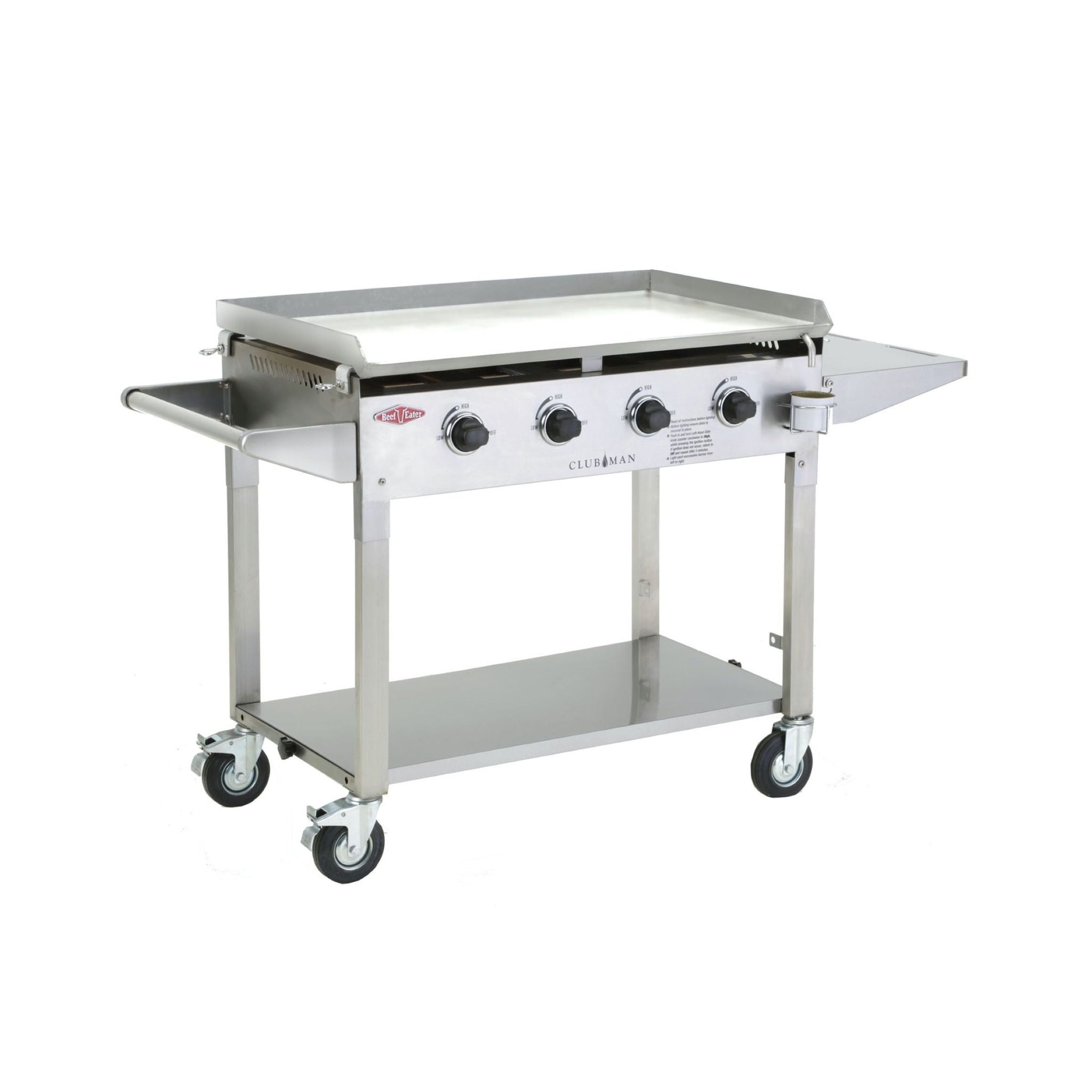 BeefEater Clubman Series - Portable 4 Burner Gas BBQ (Mild Black or Stainless Steel)