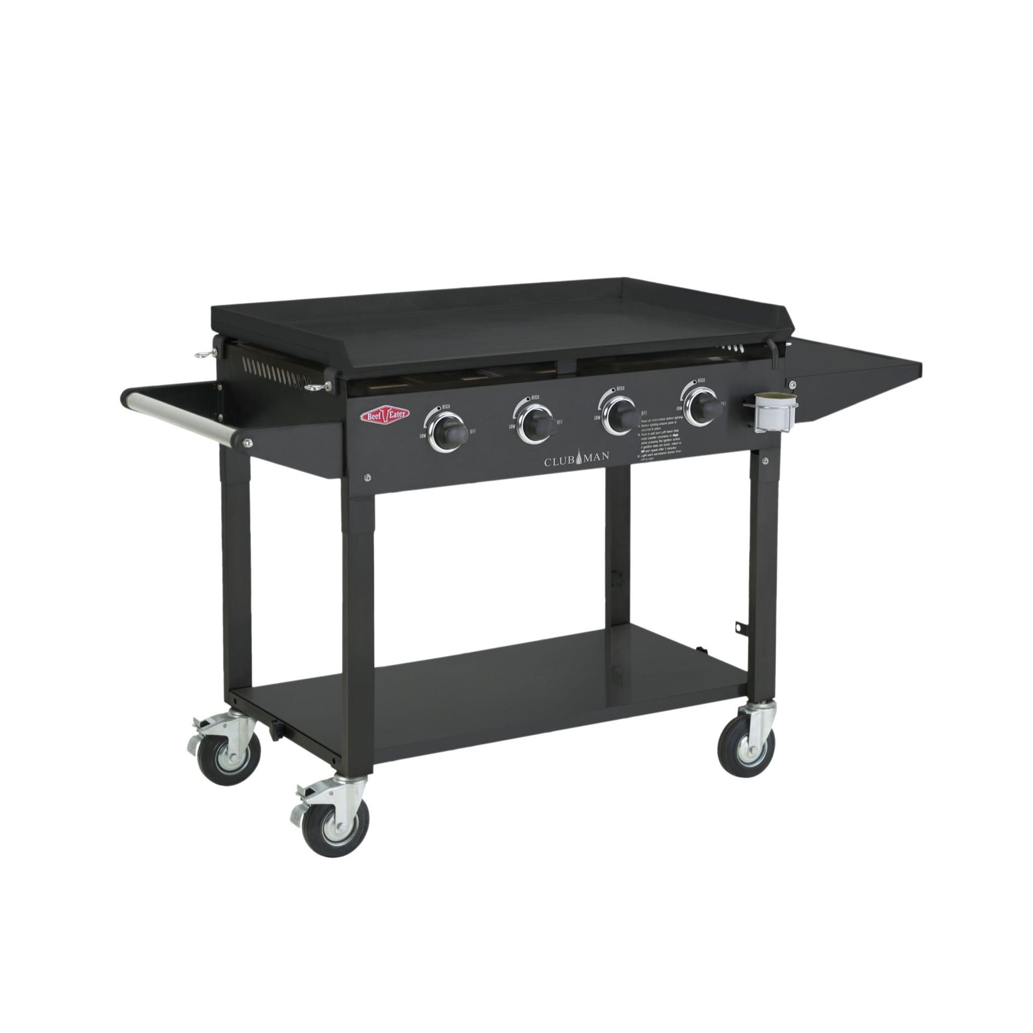 BeefEater Clubman Series - Portable 4 Burner Gas BBQ (Mild Black or Stainless Steel)