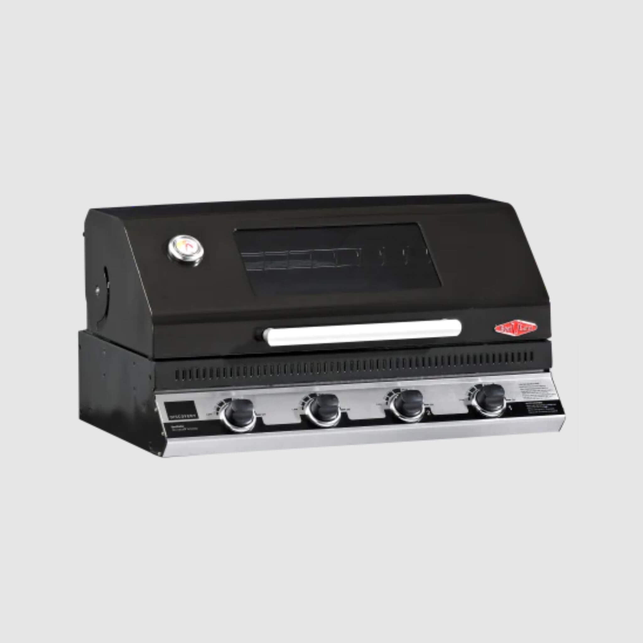 BeefEater Discovery 1100E Series - 4 Burner Built In Gas BBQ (Black Enamel or Stainless Steel)