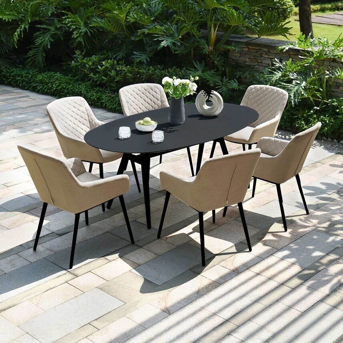 Maze Outdoor Zest 6 Seat Oval Dining Set