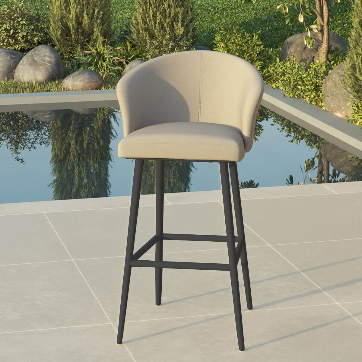 Maze Outdoor Zen Bar Stool