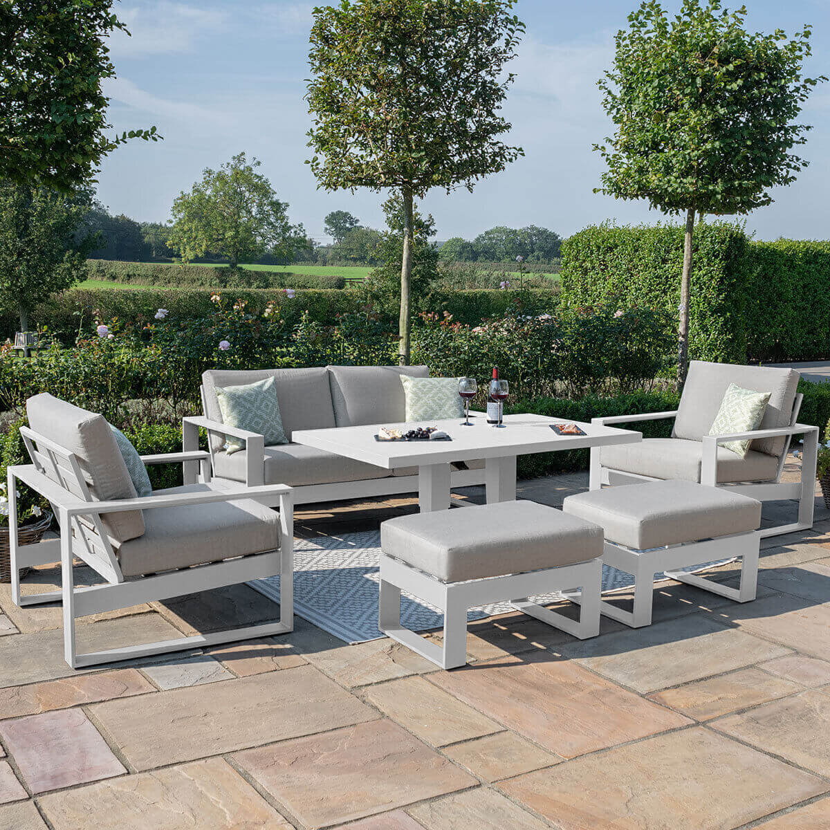 Maze Outdoor Amalfi 2 Seat Sofa Set With Rising Table