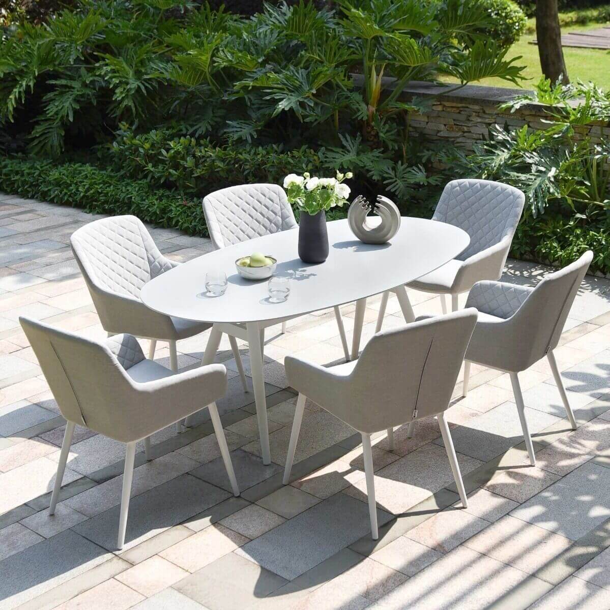 Maze Outdoor Zest 6 Seat Oval Dining Set