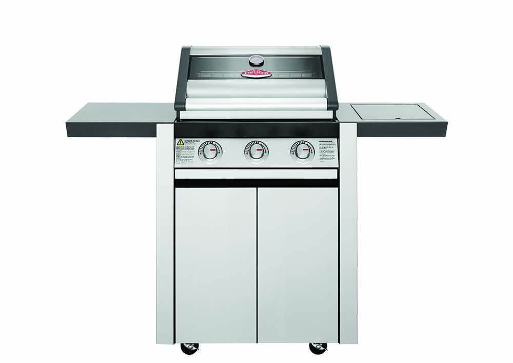 BeefEater Discovery 1600E Series - 3 Burner Built In Gas BBQ - TROLLY ONLY (Dark Grey Enamel or Stainless Steel)