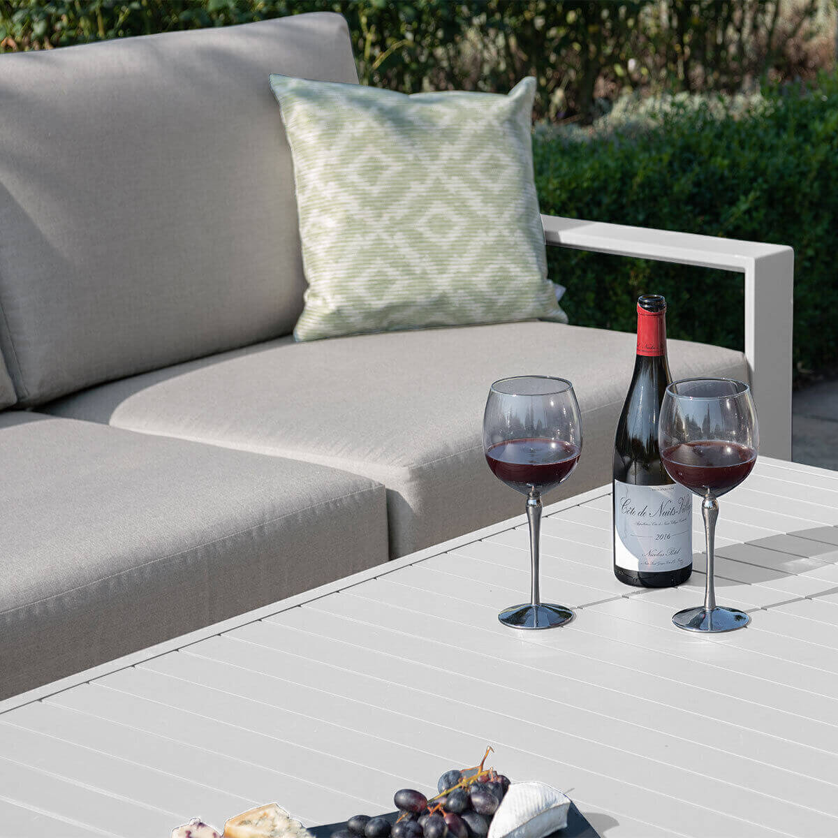 Maze Outdoor New York 2 Seat Sofa Set with Rising Table